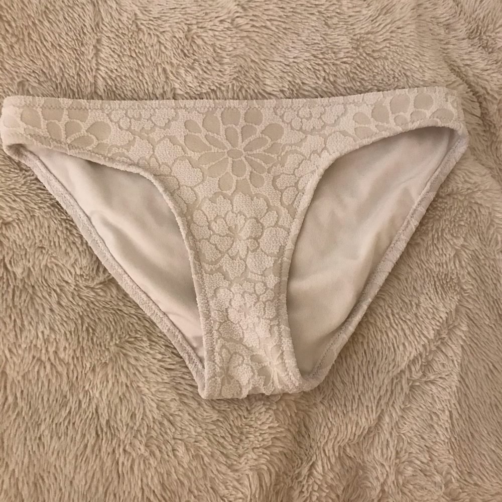 Aerie white floral bikini bottom